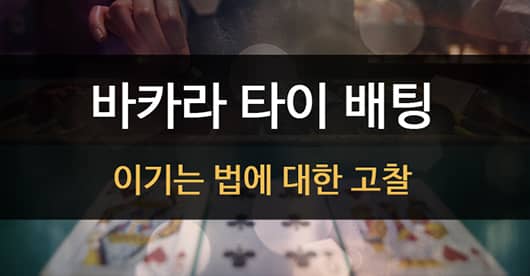 바카라 타이배팅